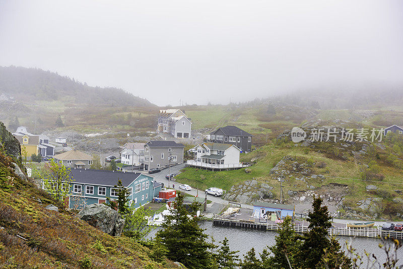 加拿大纽芬兰和拉布拉多省的Quidi Vidi村历史悠久的老渔村